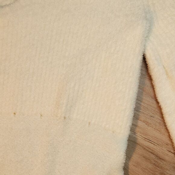 💜Moda International Ivory Soft Long Balloon Sleeve Tunic Sweater Small - Picture 10 of 11